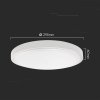 Oprawa sufitowa plafoniera V-TAC 24W LED okrągły 29cm natynkowy IP44 biały VT-8624 3000K 2500lm